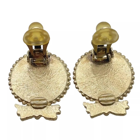 Chanel Champagne Gold Ribbon Coco Earrings - COA Included - Picture 10 of 10